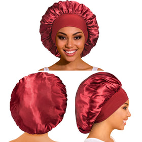 PHILIGHTS Satin Bonnet Set showing elastic band detail