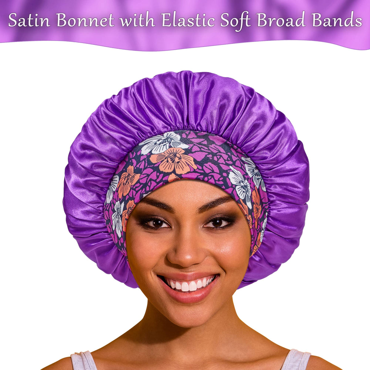 PHILIGHTS Satin Bonnet showing elastic band detail
