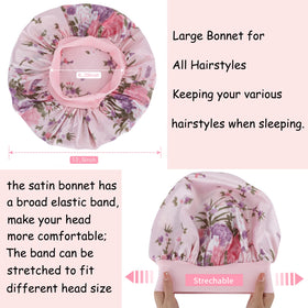 PHILIGHTS satin bonnets displayed on a flat surface