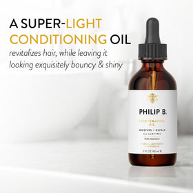 PHILIP B Rejuvenating Oil 60ml back view with ingredients