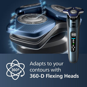 PHILIPS Electric Shaver showing Dual SteelPrecision blades