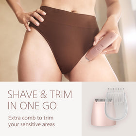 Philips Lady Shaver Series 6000 packaging with product details