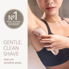 Philips Lady Shaver Series 6000 side view showing anti-slip grip