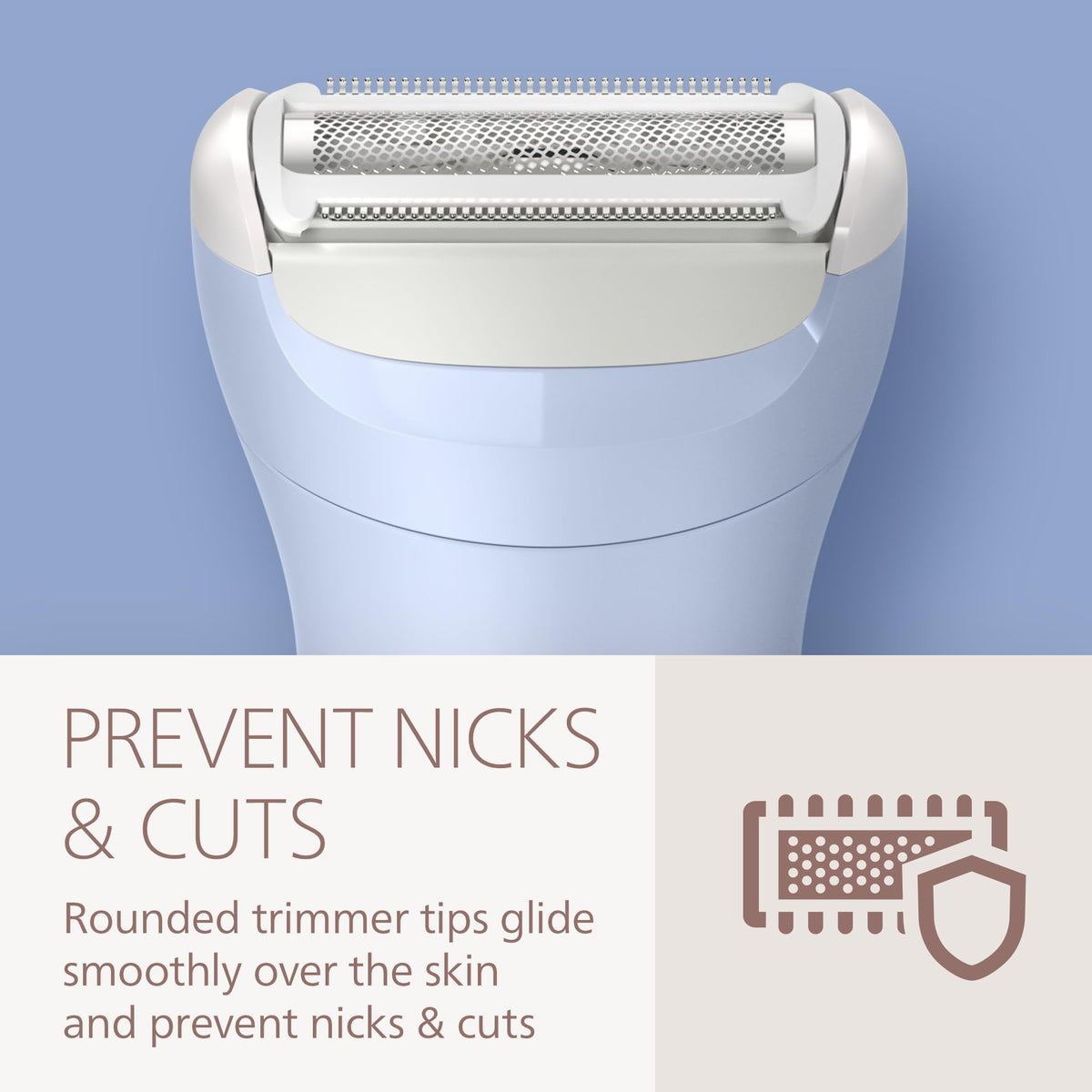 Philips Lady Shaver Series 6000 with anti-slip grip handle