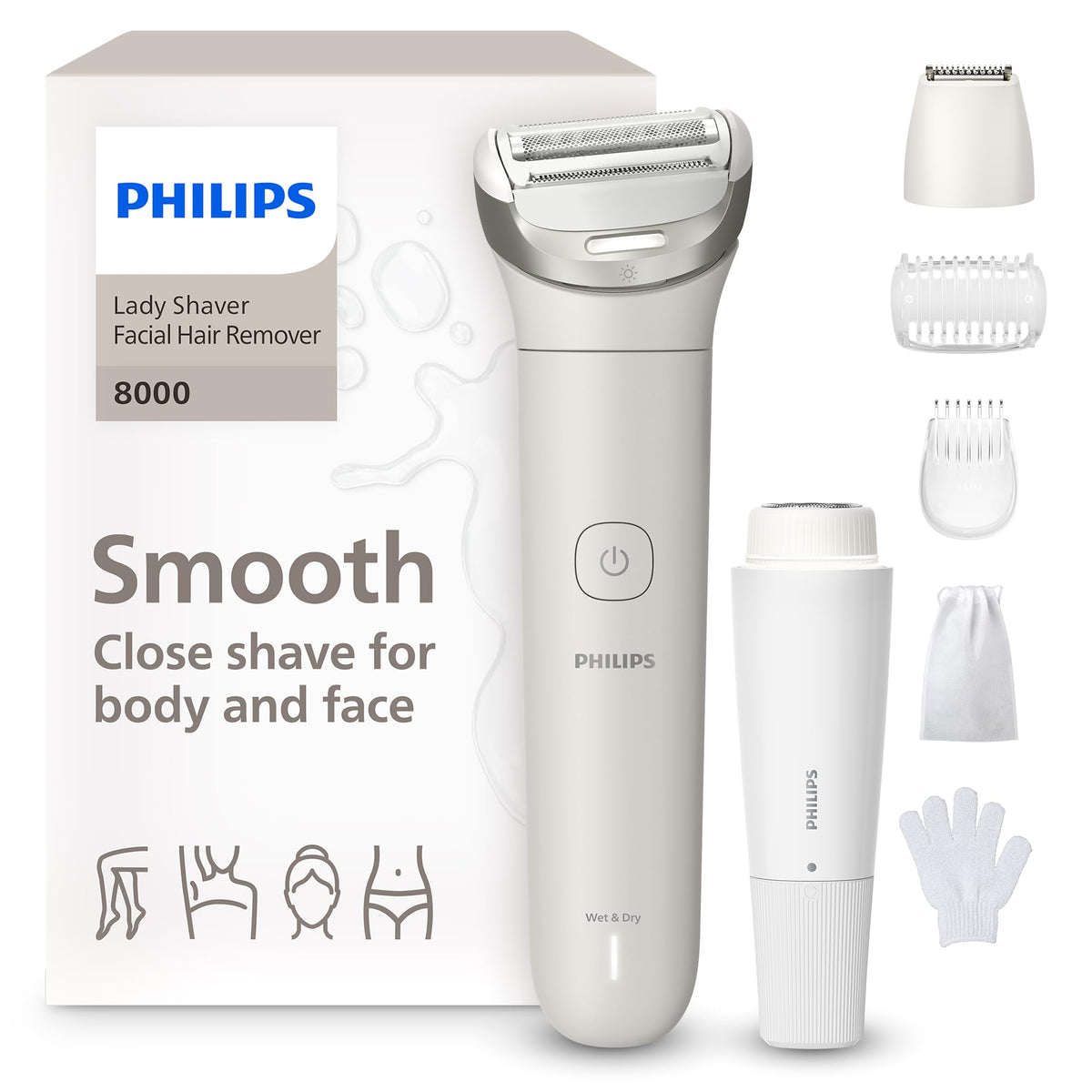 PHILIPS Lady Shaver Series 8000 front view with flexible head