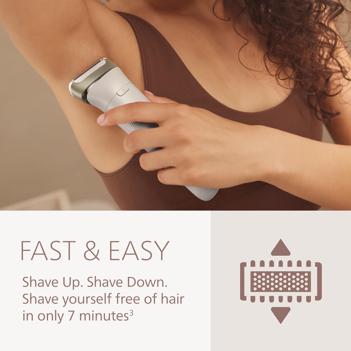 PHILIPS Lady Shaver Series 8000 with non-slip handle