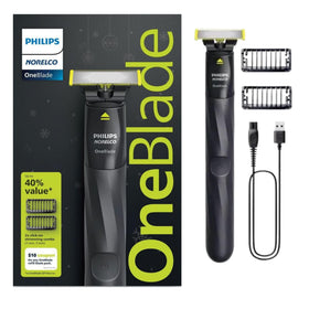 PHILIPS OneBlade Trimmer & Shaver showing USB charging port
