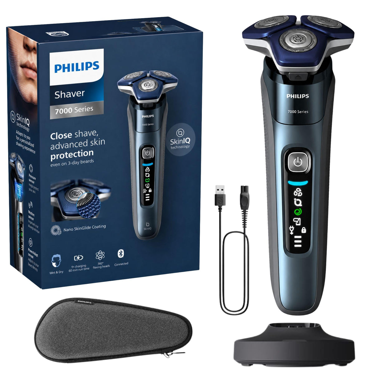 PHILIPS Rechargeable Wet/Dry Electric Shaver front view