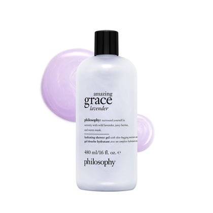 philosophy Amazing Grace Lavender Shower Gel 16 fl oz front view