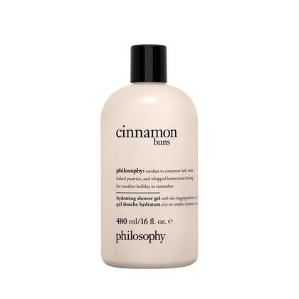 philosophy Cinnamon Bun 3-in-1 Shampoo, Shower Gel & Bubble Bath 16 oz front view