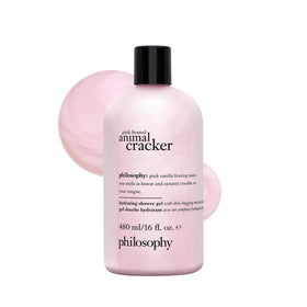 philosophy Pink Frosted Animal Cracker Shower Gel front view with 16 fl oz label