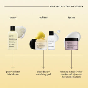 philosophy Purity Made Simple Facial Cleanser lifestyle scene with fresh flowers