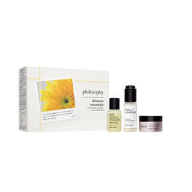 philosophy skincare essentials set including facial cleanser and serum