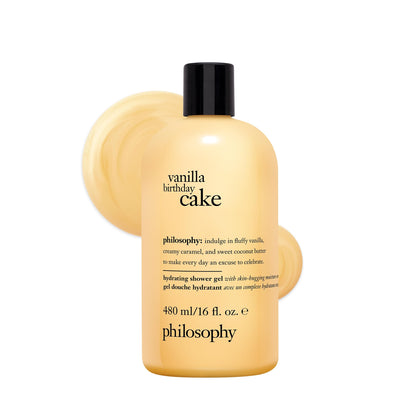 philosophy Vanilla Birthday Cake Shower Gel 16 fl oz front view