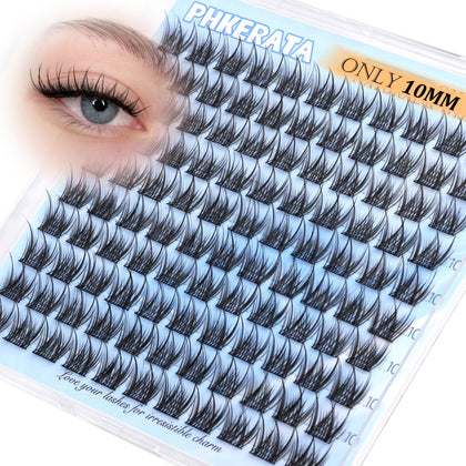 PHKERATA 10mm natural eyelash clusters front view