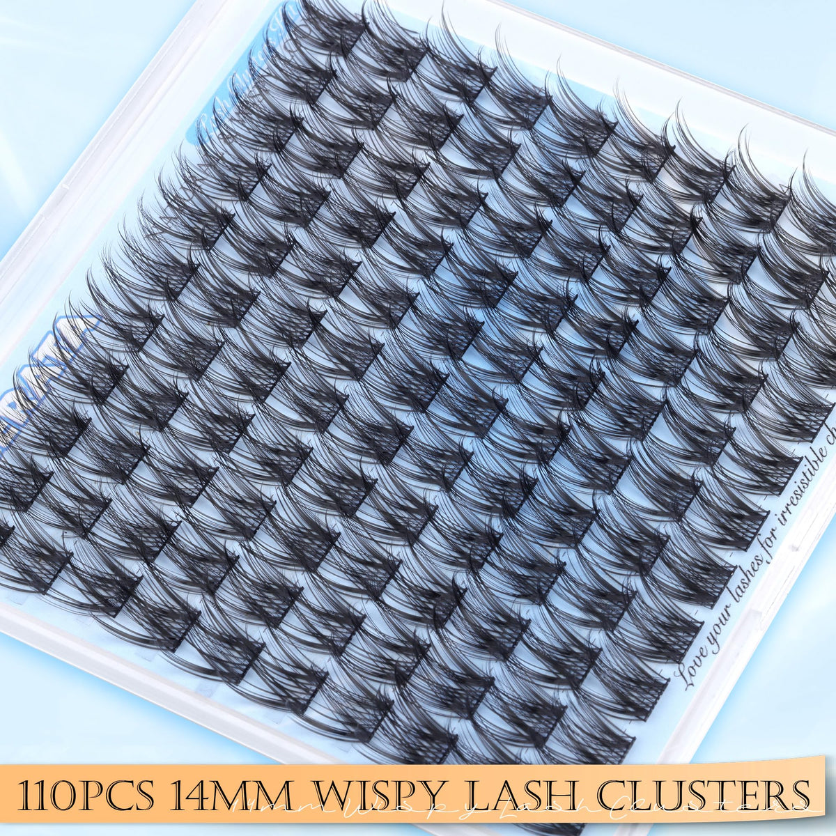 PHKERATA 14mm Natural Cluster Lashes in use