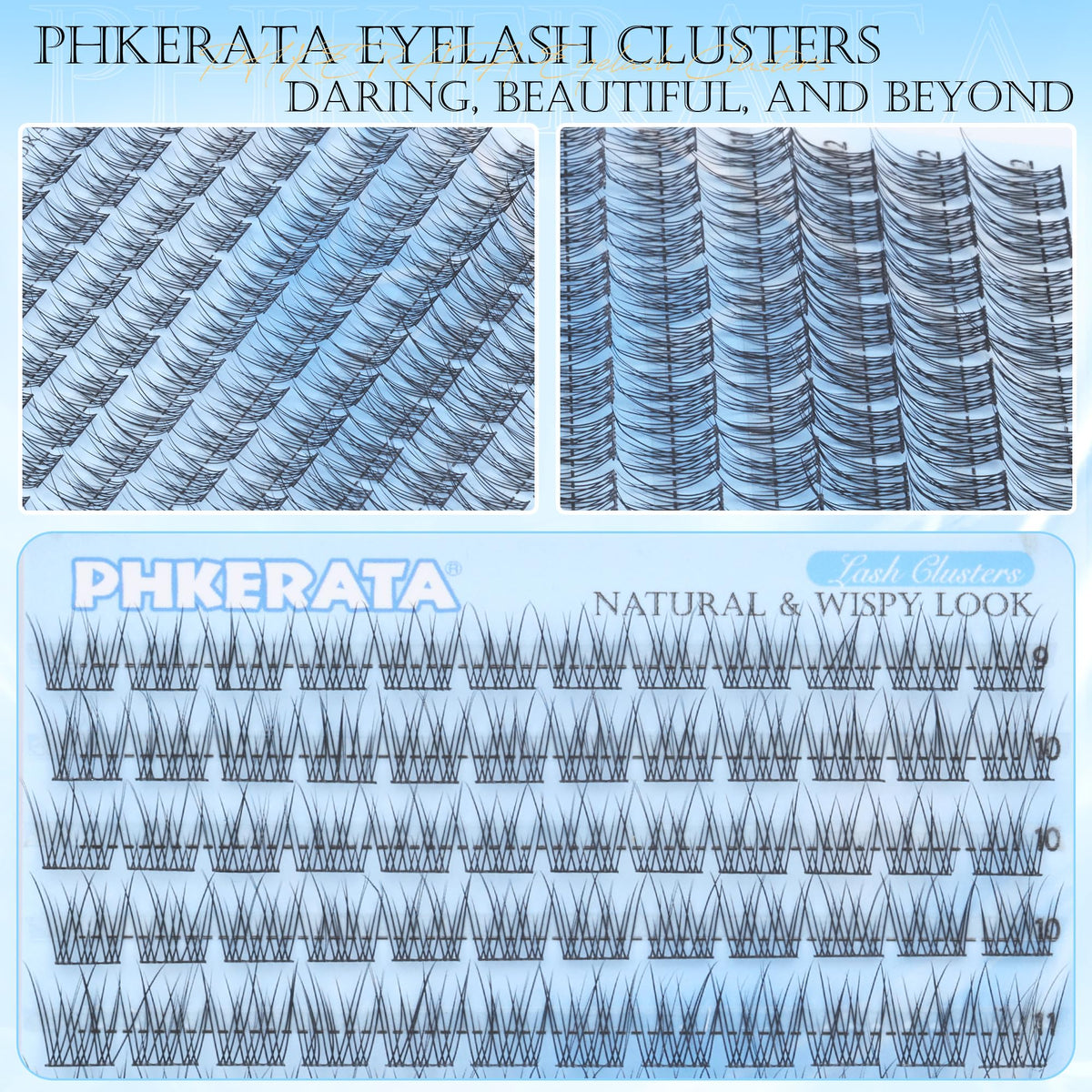 PHKERATA lash clusters with applicator tool