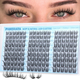 PHKERATA Manga Lash Clusters 12-14-16mm front view with spiky peaks