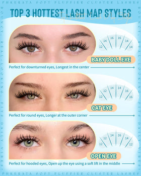 PHKERATA Manga Lash Clusters packaging and tray
