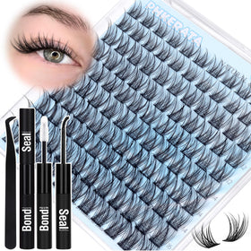 PHKERATA Natural Lash Clusters Kit front view with 110 pieces