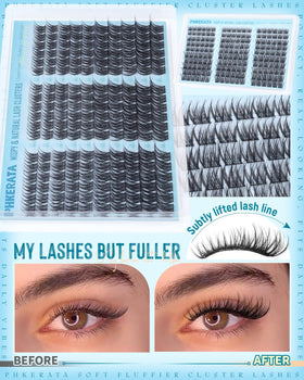 PHKERATA Natural Lash Clusters Kit packaging