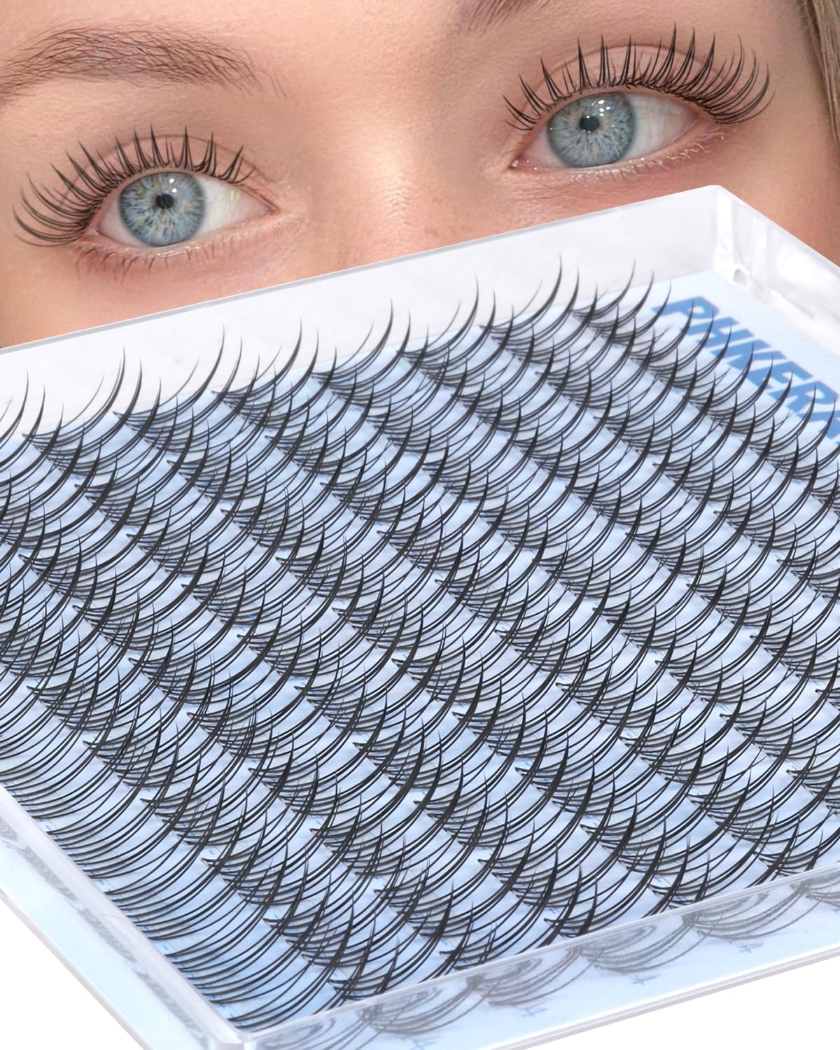 PHKERATA Natural Lash Clusters Manga Eyelash Clusters in use