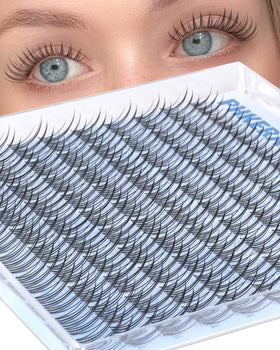 PHKERATA Natural Lash Clusters Manga Eyelash Clusters in use