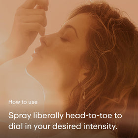 PHLUR Beach Skin Body Mist misting on skin
