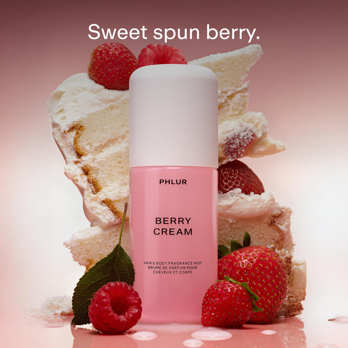 PHLUR Berry Cream Body Mist 3 Fl Oz back view