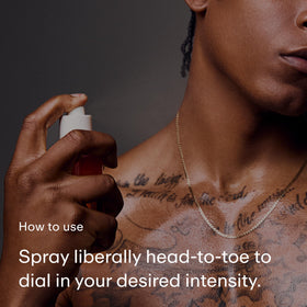 PHLUR Dragon Fruit Body Mist lifestyle scene on vanity