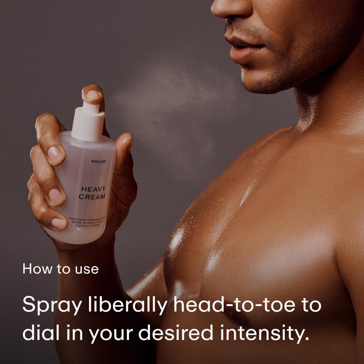 PHLUR Heavy Cream Body Mist 8 Fl Oz lifestyle scene
