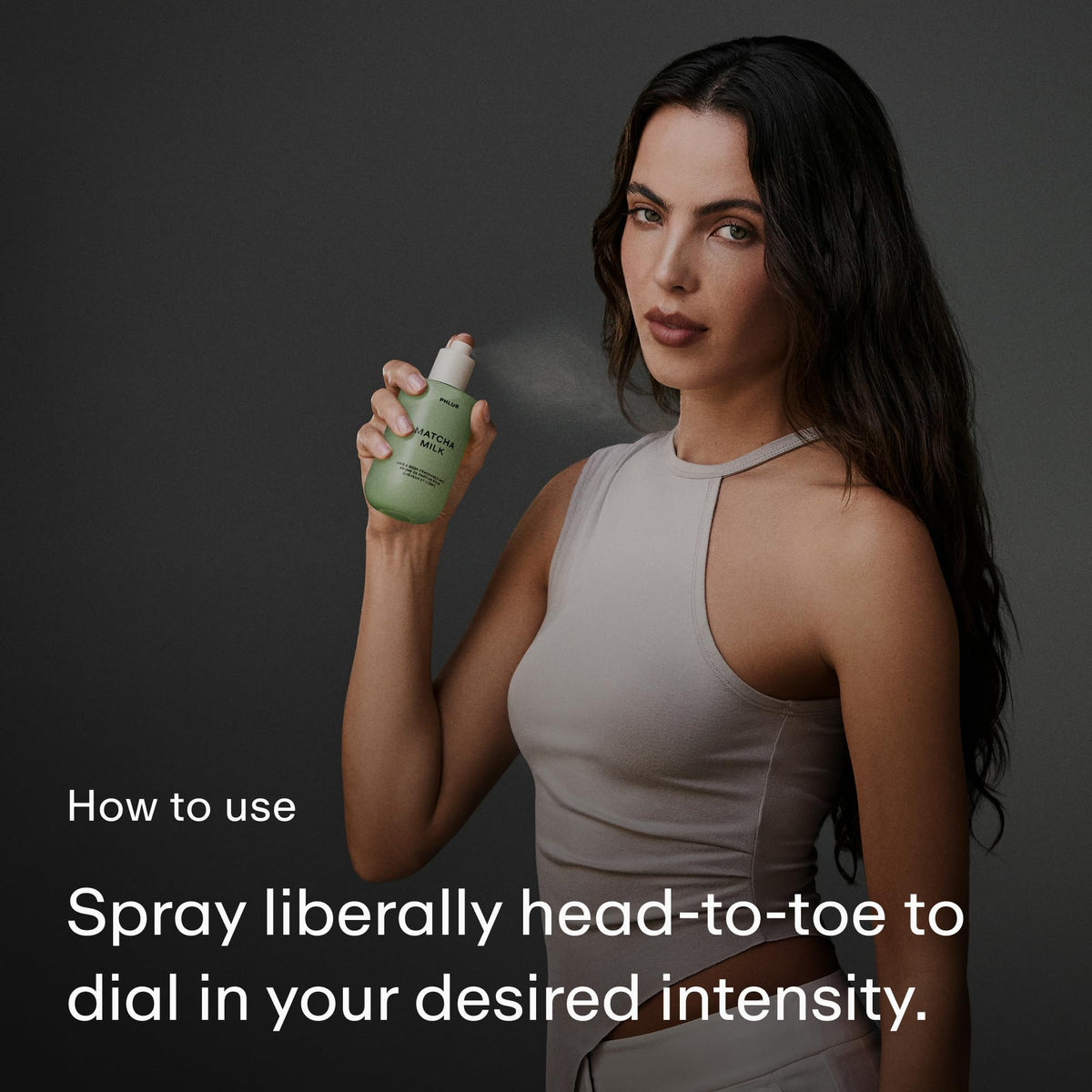 PHLUR Matcha Milk Body Mist 8 Fl Oz lifestyle scene