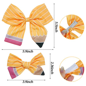 phnydreg small pencil bow hair clips 3.9 inches in various angles