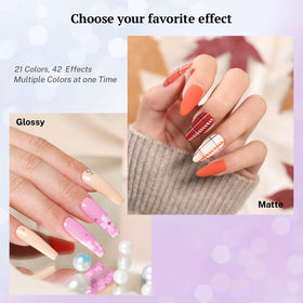 Phoenixy Gel Nail Polish application on nails