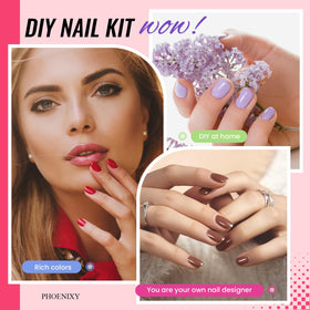 Phoenixy Gel Nail Polish Kit packaging and contents