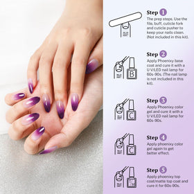 Phoenixy Gel Nail Polish set with nail art tools