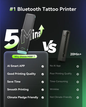 Phomemo M08F Tattoo Stencil Printer side view