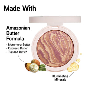 Physicians Formula Butter Glow Pressed Powder with makeup brush