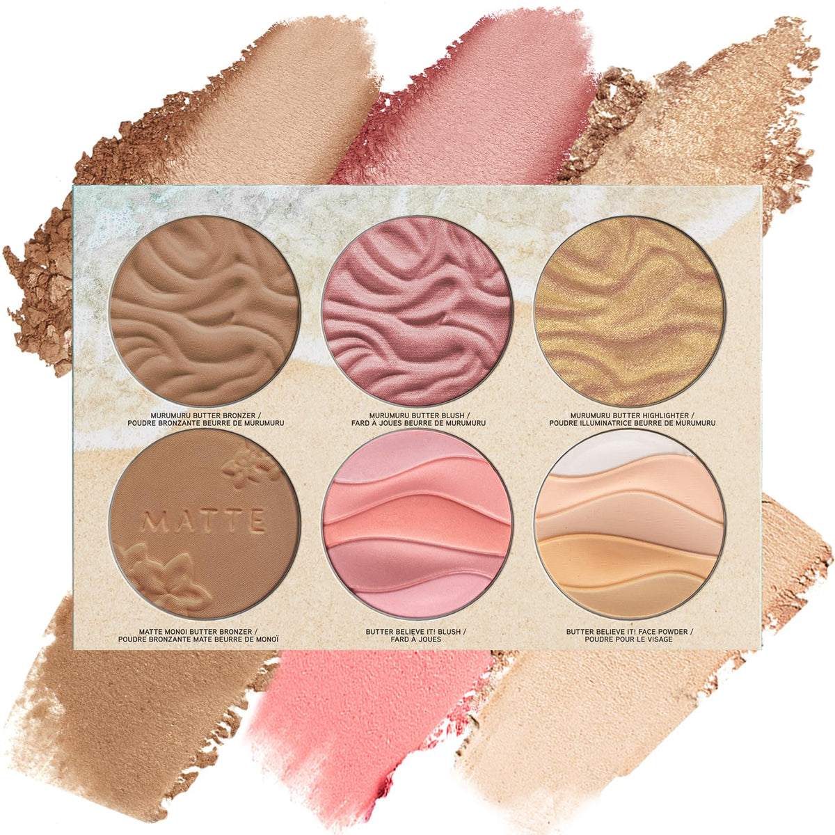 Physicians Formula Butter Palette front view with bronzers and blushes