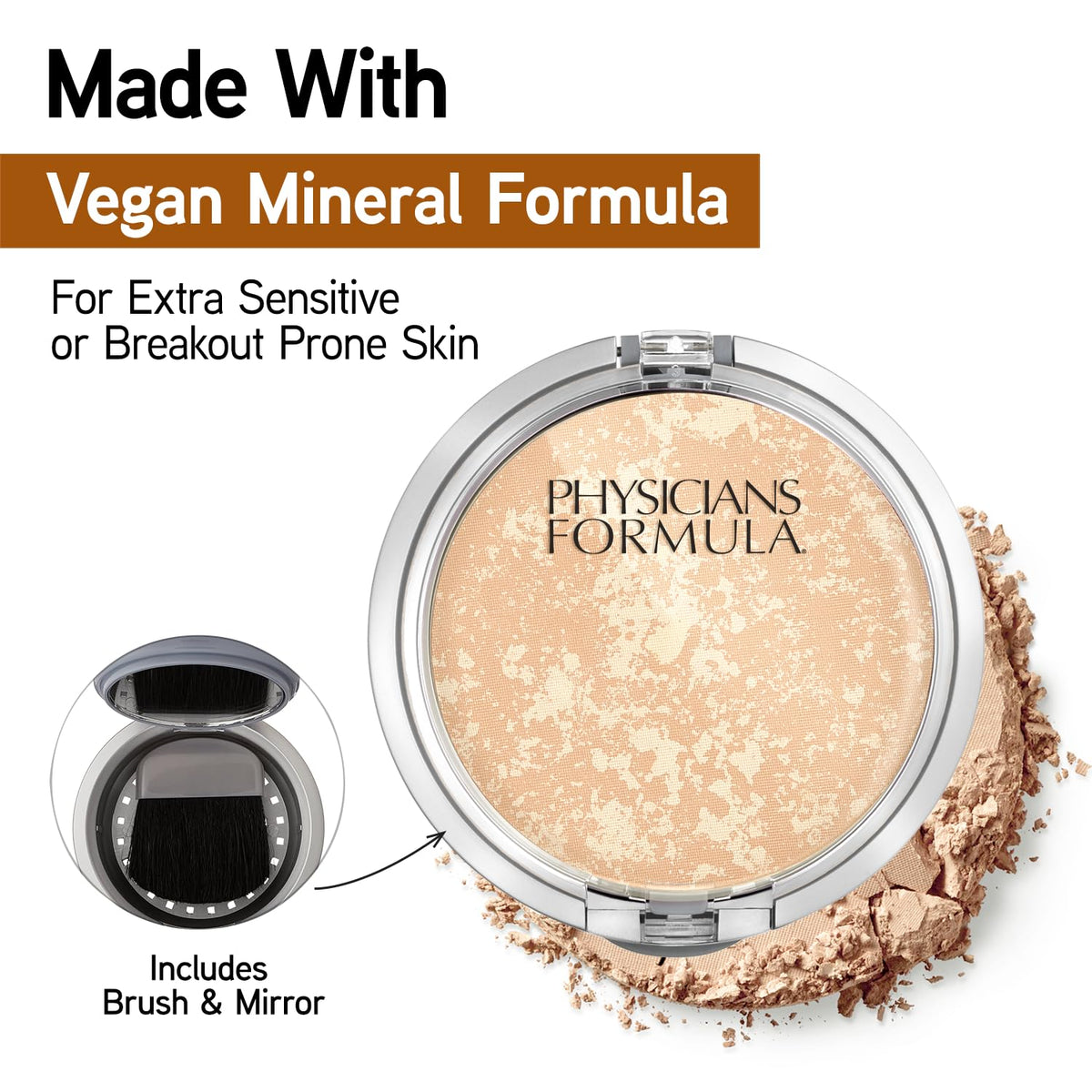 Physicians Formula Mineral Wear Face Powder applied on skin