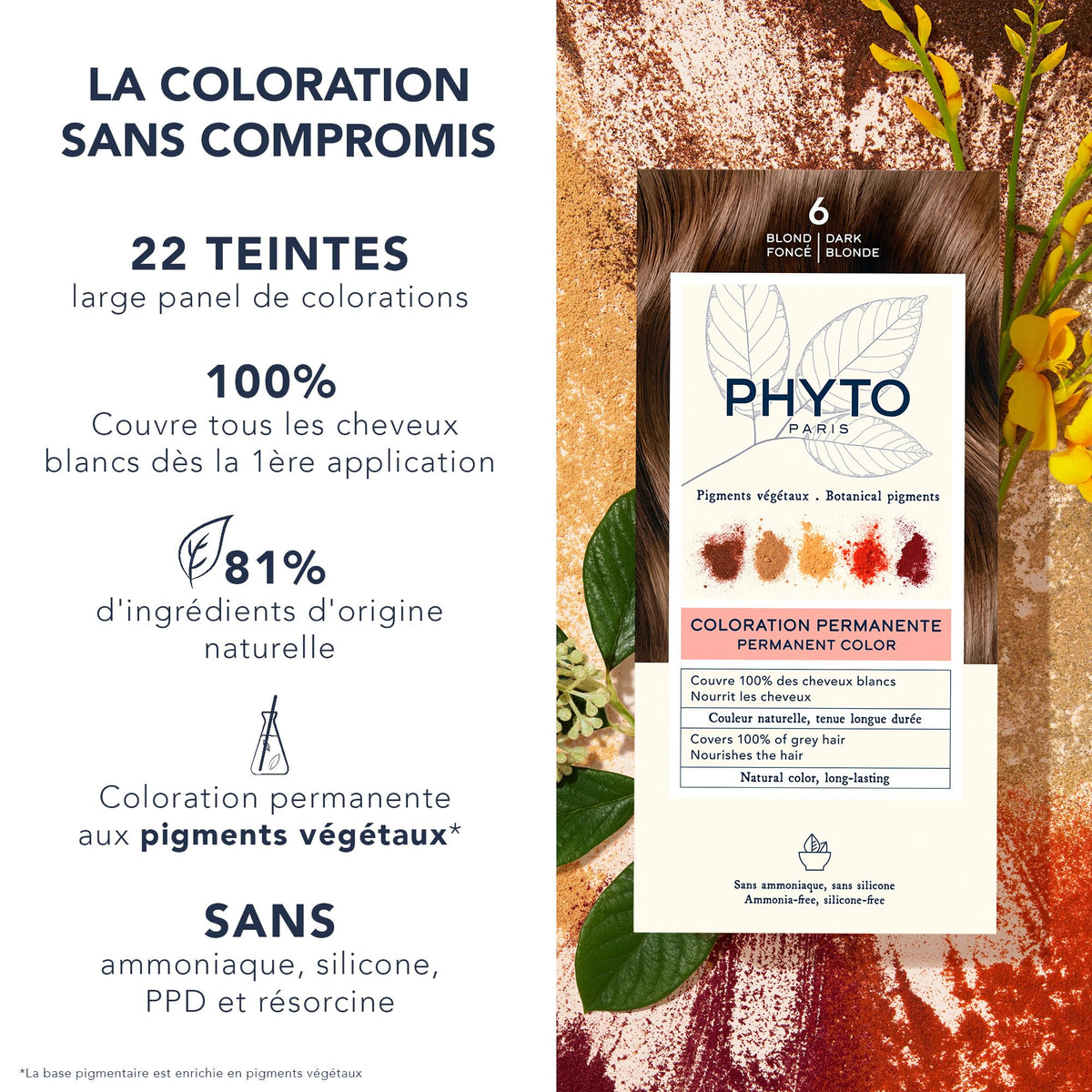 PHYTO Phytocolor 6 Dark Blonde hair dye application scene