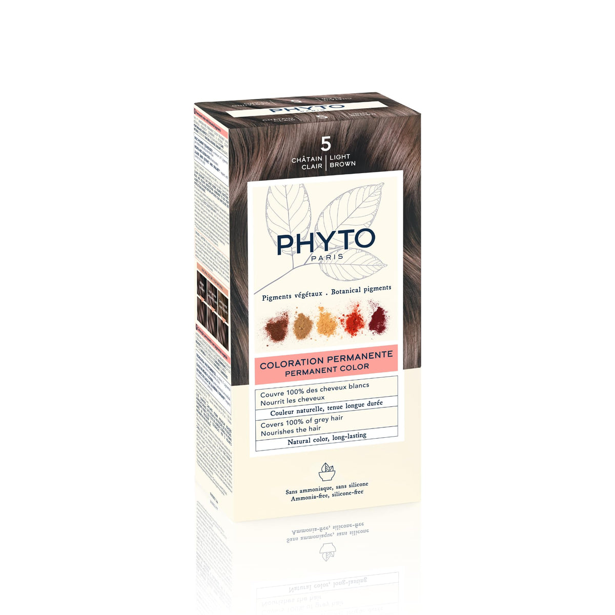 PHYTO Phytocolor Permanent Hair Color 5 Light Brown packaging front view