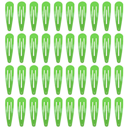 PIDOUDOU green metal snap hair clips pack front view