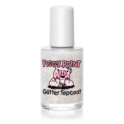 Piggy Paint Glitter Topcoat Nail Polish 0.5 oz front view