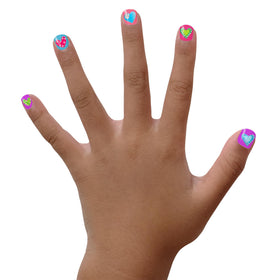 Piggy Paint nail art set with colourful polishes and 3-D nail decorations