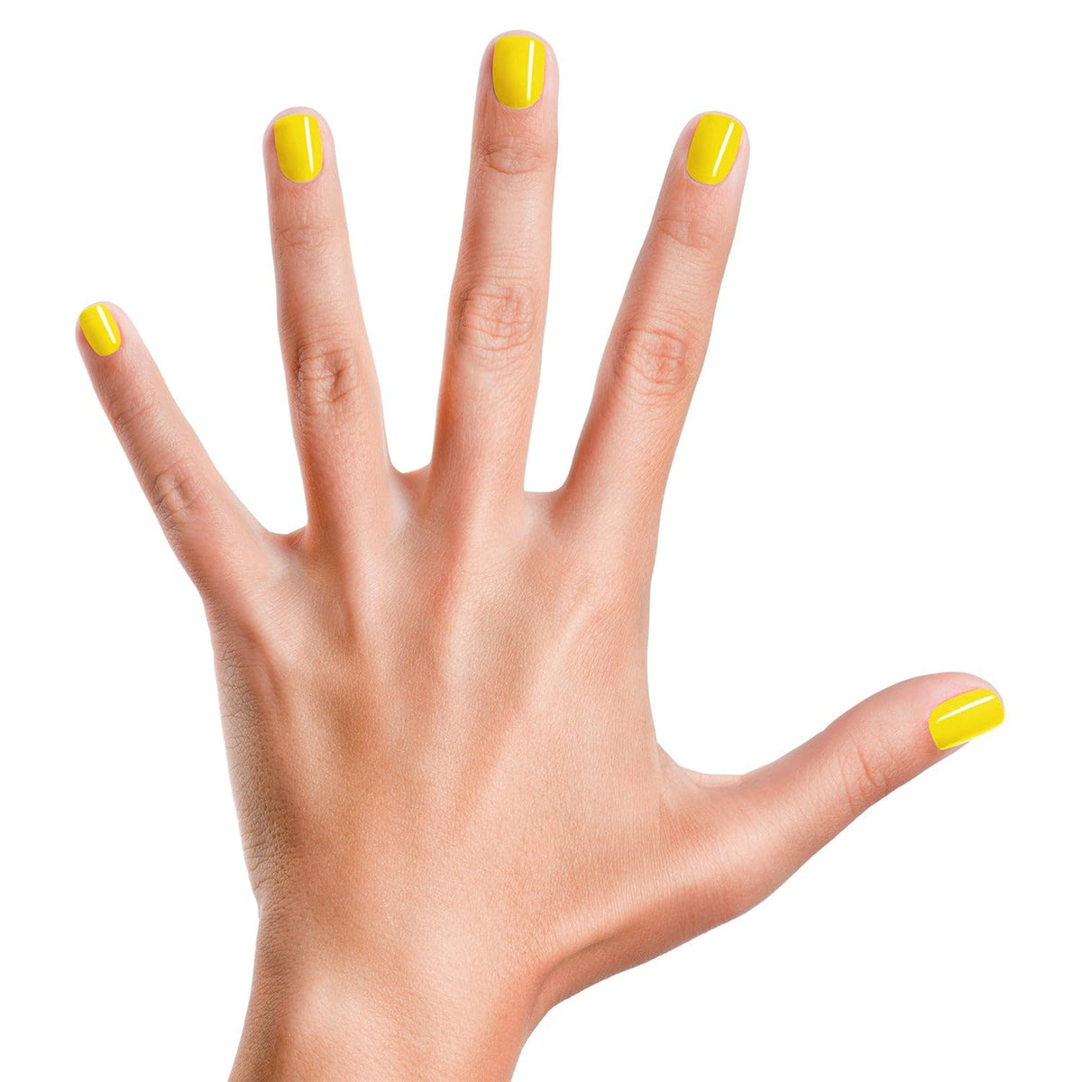 Piggy Paint Sunshine Yellow nail polish application on nails