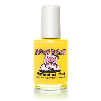 Piggy Paint Sunshine Yellow nail polish front view with label