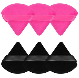 Pimoys 6 Pcs Powder Puff Set with triangle and round shapes