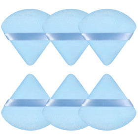 Pimoys 6 Pcs Powder Puff Triangle Makeup Sponge Set in blue