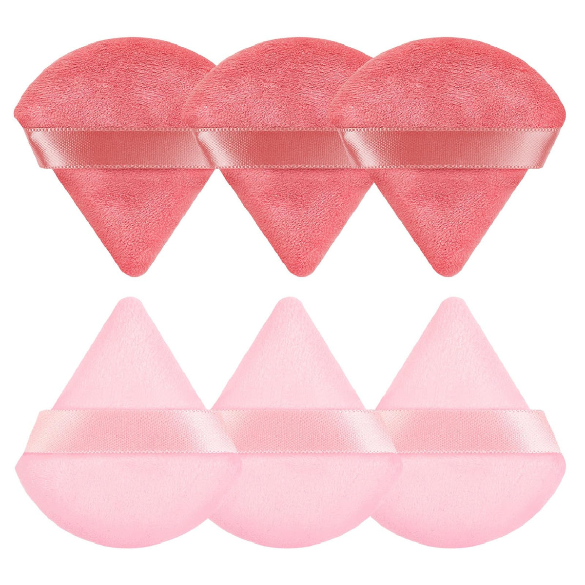 Pimoys 6 Pcs Triangle Powder Puffs in pink colour